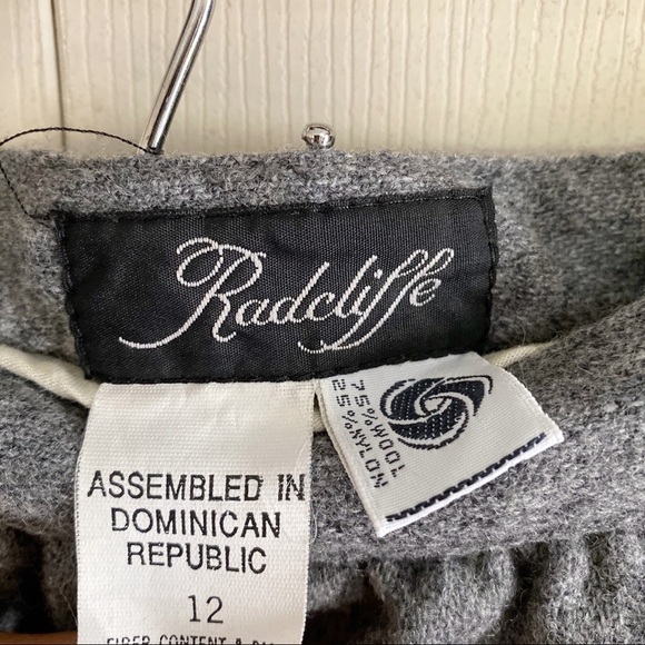 Vintage Radcliffe Gray Midi Length Wool Skirt - Picture 2 of 9